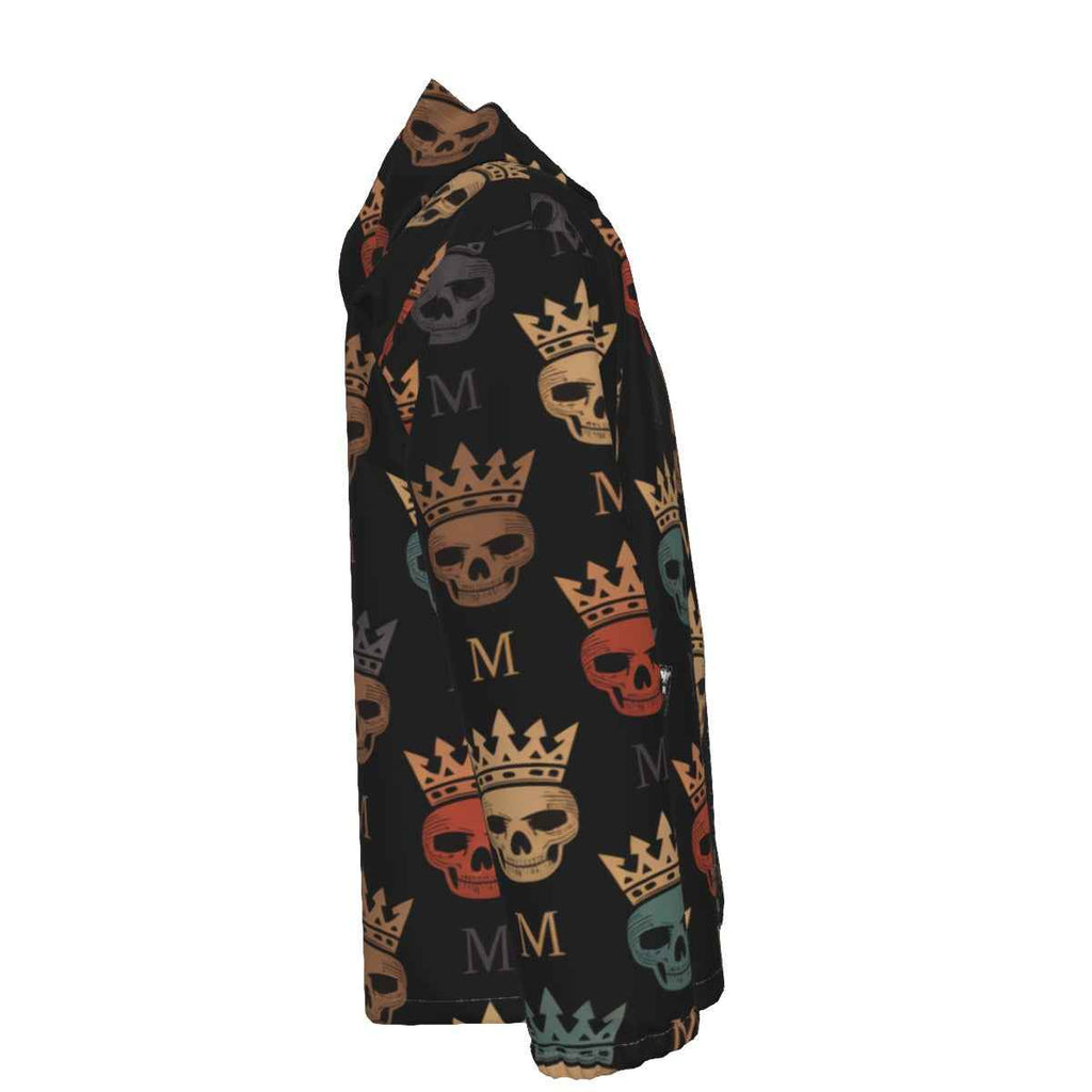 All-Over Print Men's Hooded Zipper Windbreakers Coat