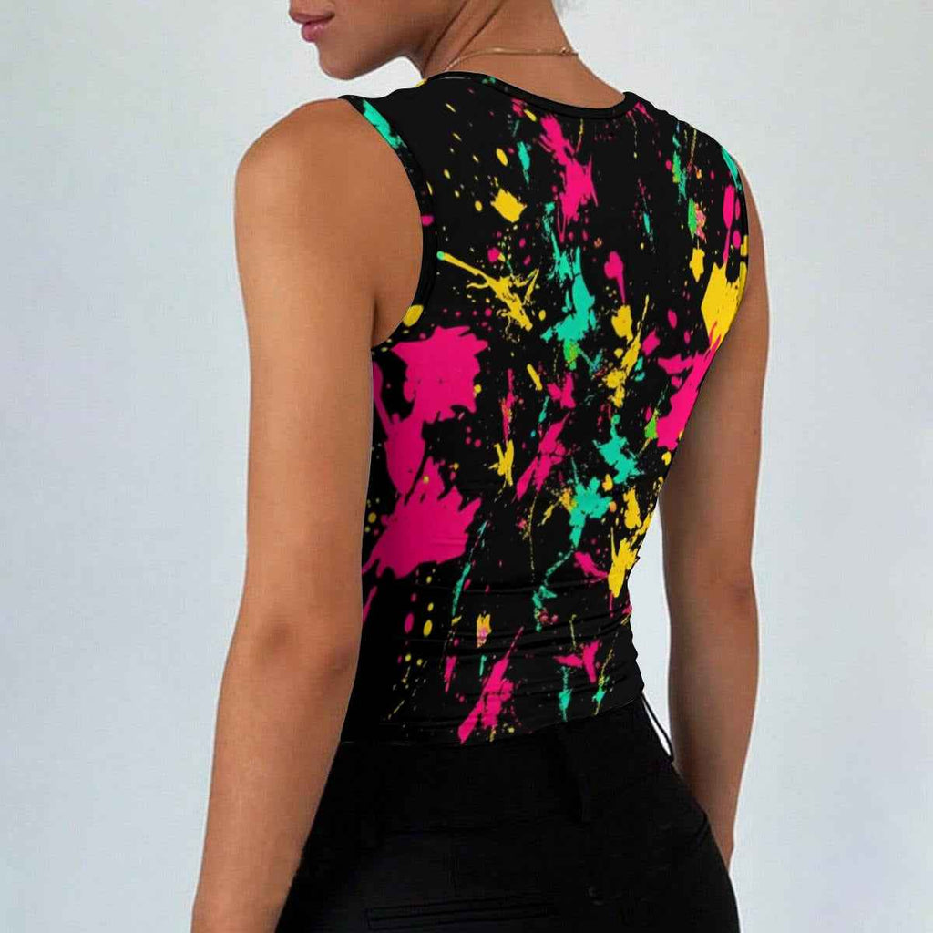 MUNSIEUR All-Over Print Women’s Sleeveless T-Shirt