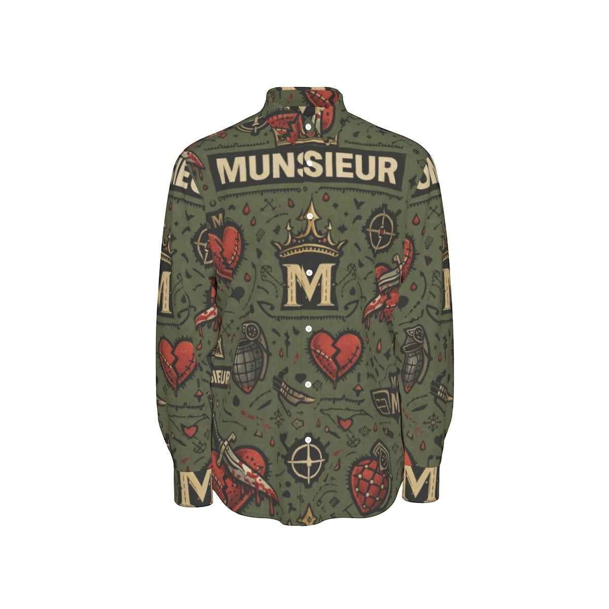 MUNSIEUR All-Over Print Men's Long Sleeve Tee