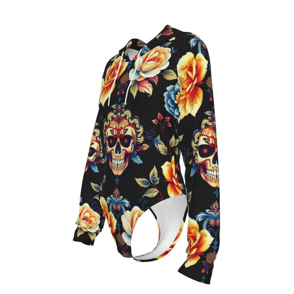 MUNSIEUR All-Over Print Women's Raglan Sleeve with Lining Bodysuit