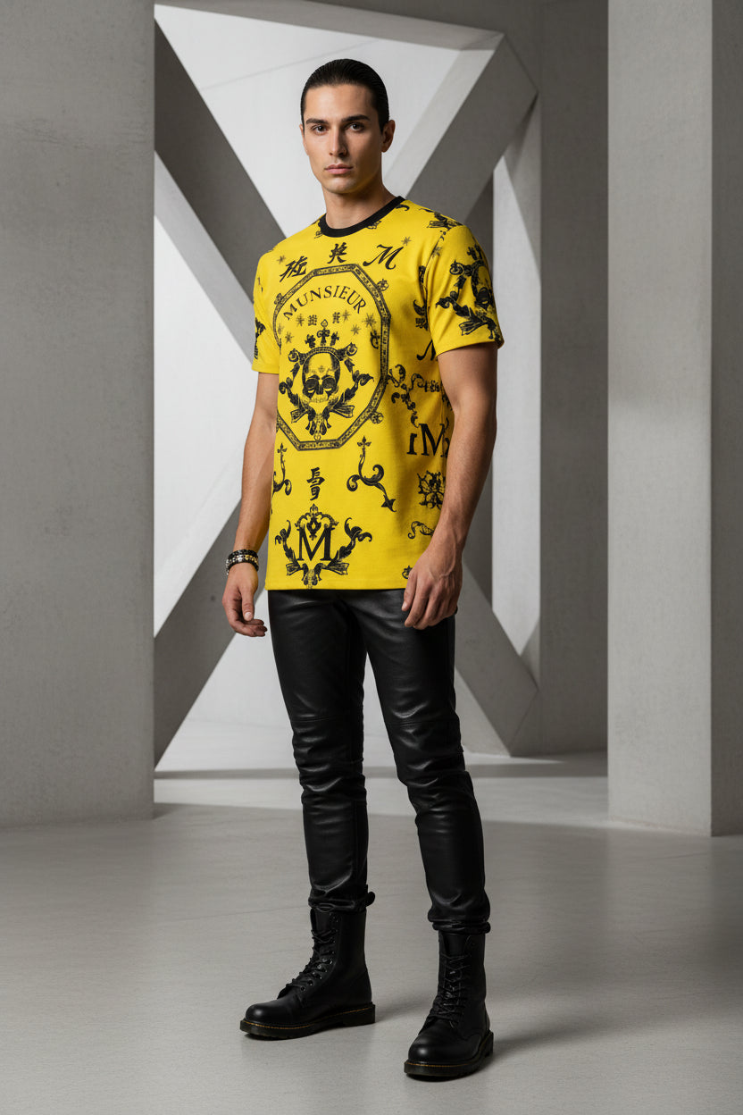 MUNSIEUR All-Over Print Men's Tee New Arrivals