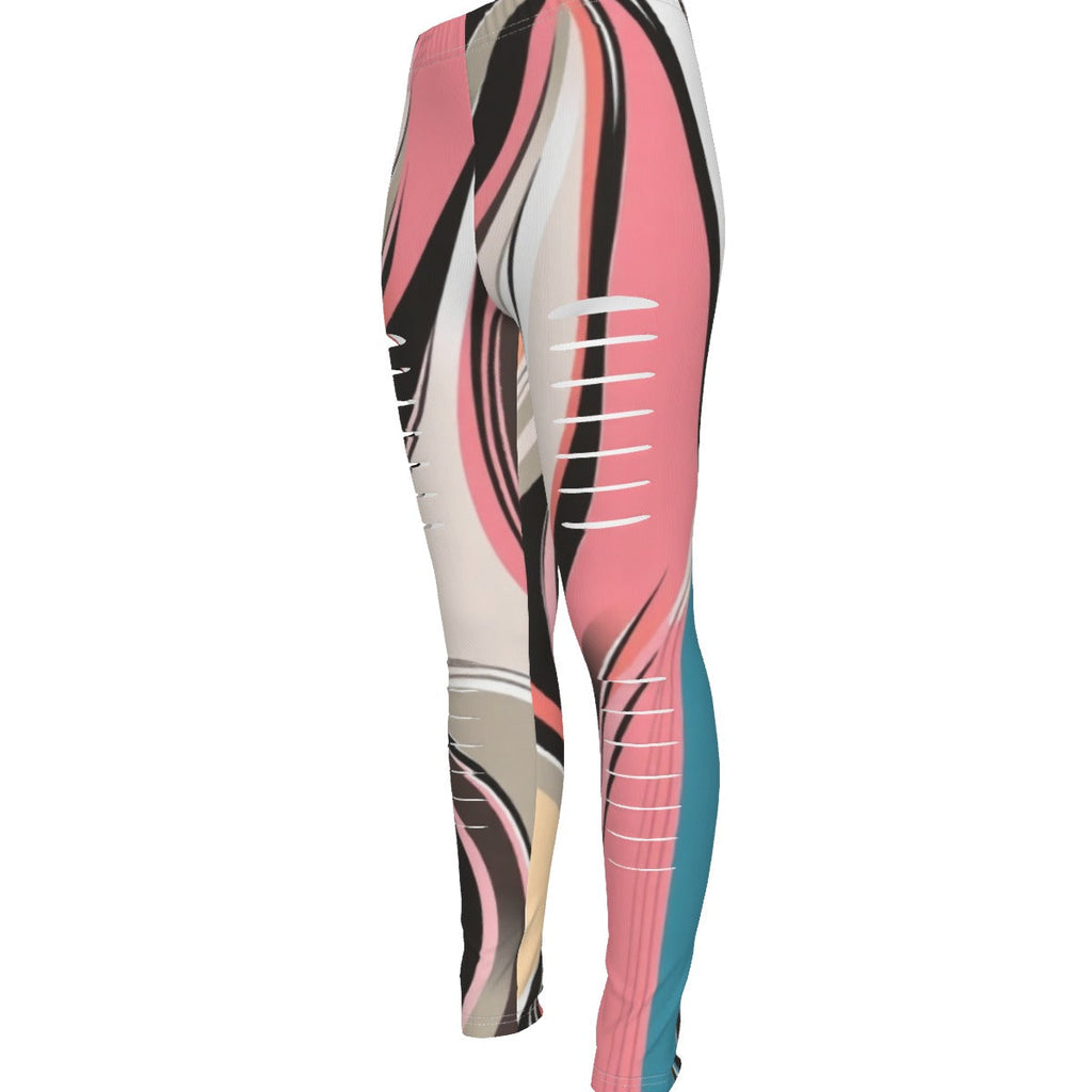 MUNSIEUR All-Over Print Women's Ripped Leggings