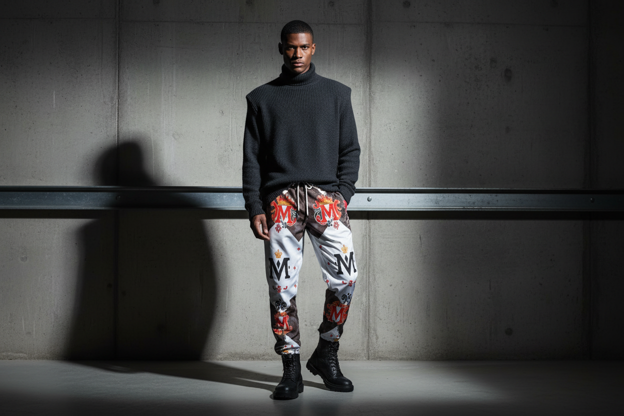 Men's Joggers Munsieur Signature Design Cotton Premium Streetwear