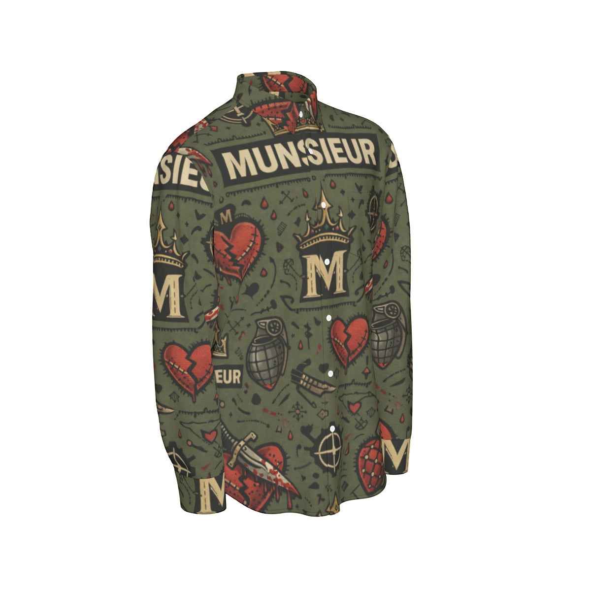 MUNSIEUR All-Over Print Men's Long Sleeve Tee