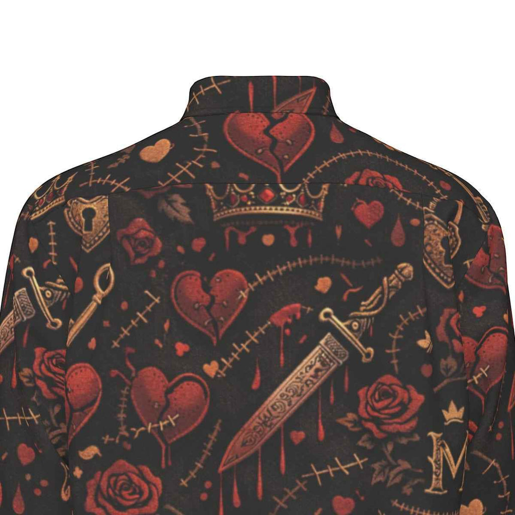 MUNSIEUR All-Over Print Men's Long Sleeve Tee Valentine's Day Collection