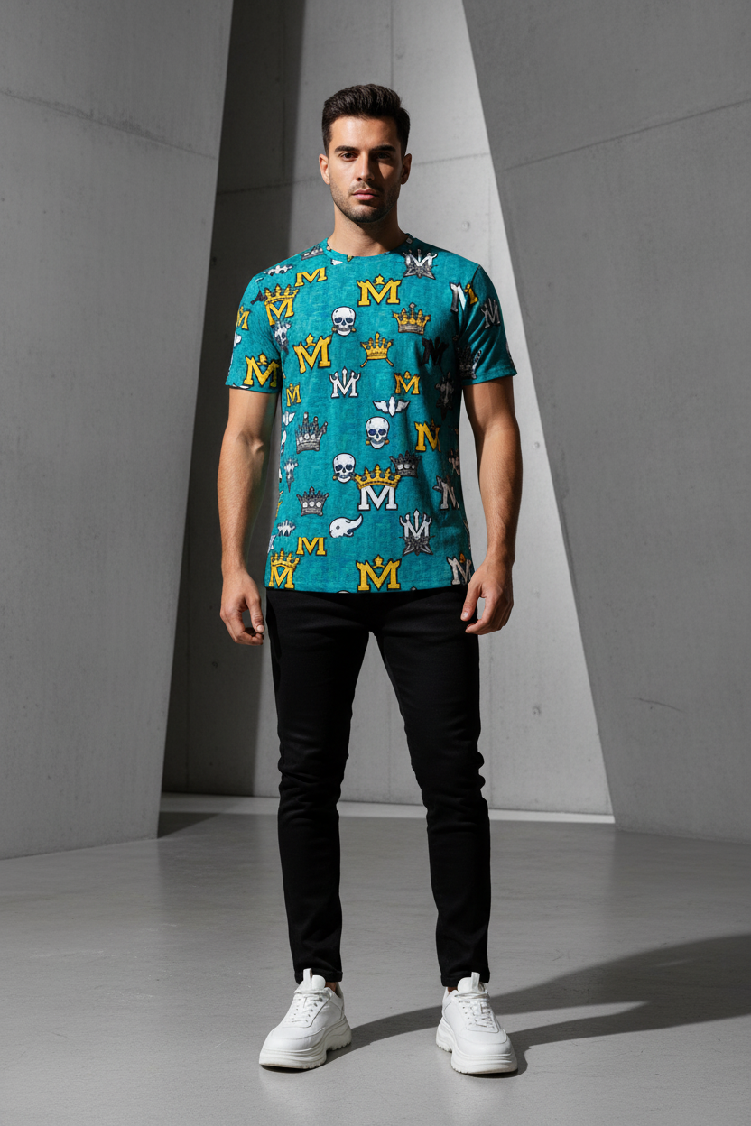 MUNSIEUR All-Over Print Men's Tee New Arrivals