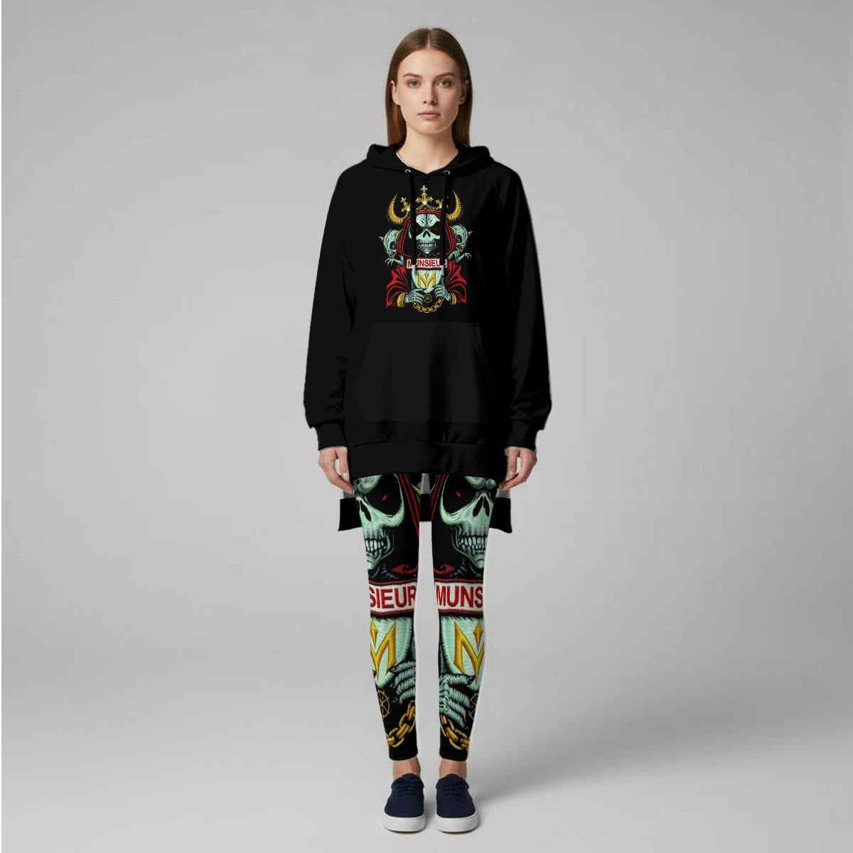 MUNSIEUR All-Over Print Women's Stretch Sweats Suit