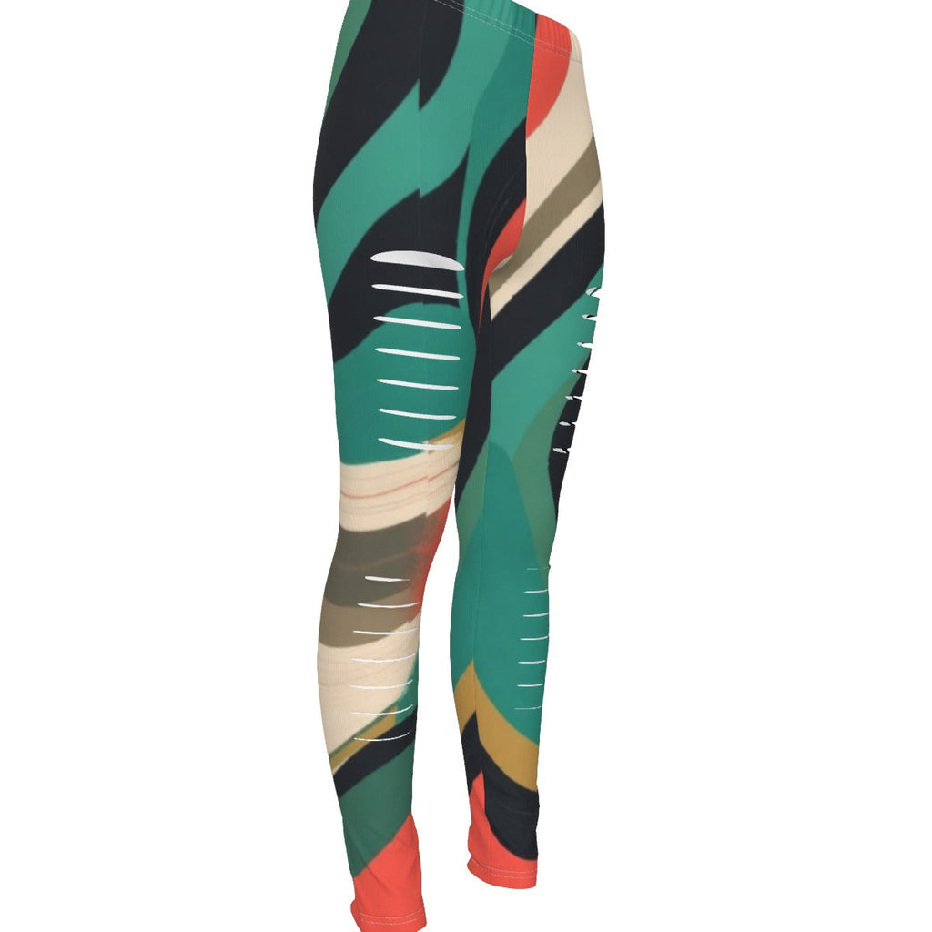 MUNSIEUR All-Over Print Women's Ripped Leggings