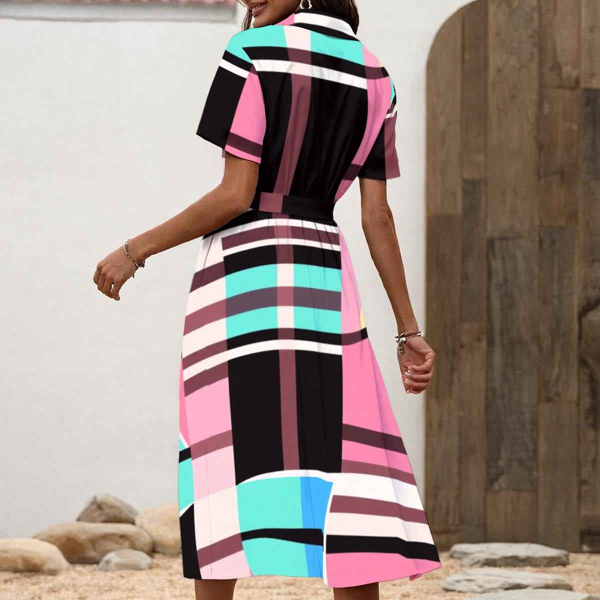 MUNSIEUR All-Over Print Women's Dress with Strap New Arrivals
