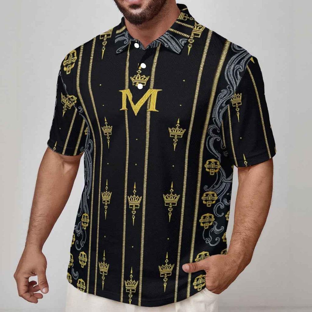 MUNSIEUR All-Over Print Men's Polo Tee