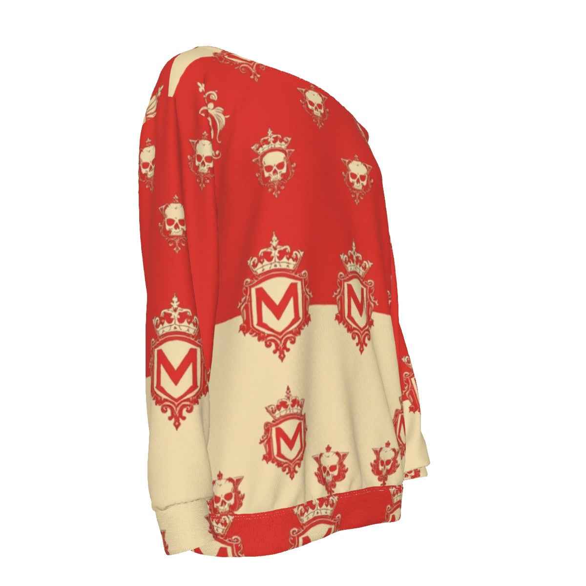 MUNSIEUR All-Over Print Women's Off-Shoulder Sweatshirt