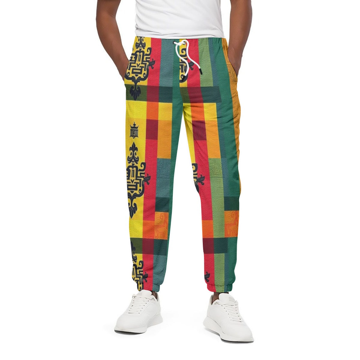 All-Over Print Joggers for Men Premium Cotton MUNSIEUR Classic Stretch Warm Durable