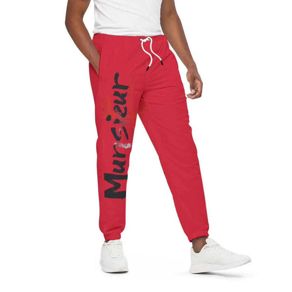 Men's Red Joggers - Signature for Casual & Athletic Wear