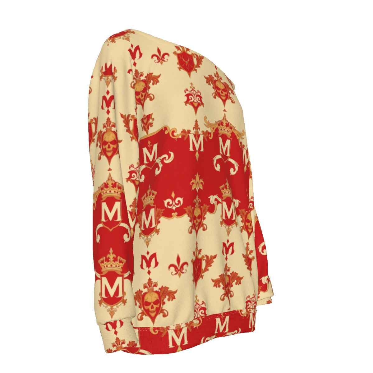 MUNSIEUR All-Over Print Women's Off-Shoulder Sweatshirt New Arrivals