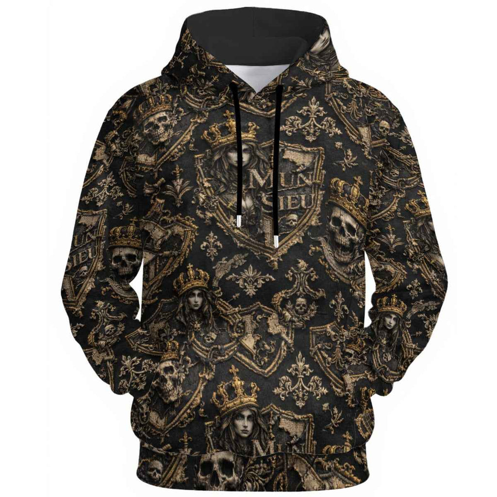Men's All-Over Print Pullover Hoodie - 310GSM Cotton | MUNSIEUR