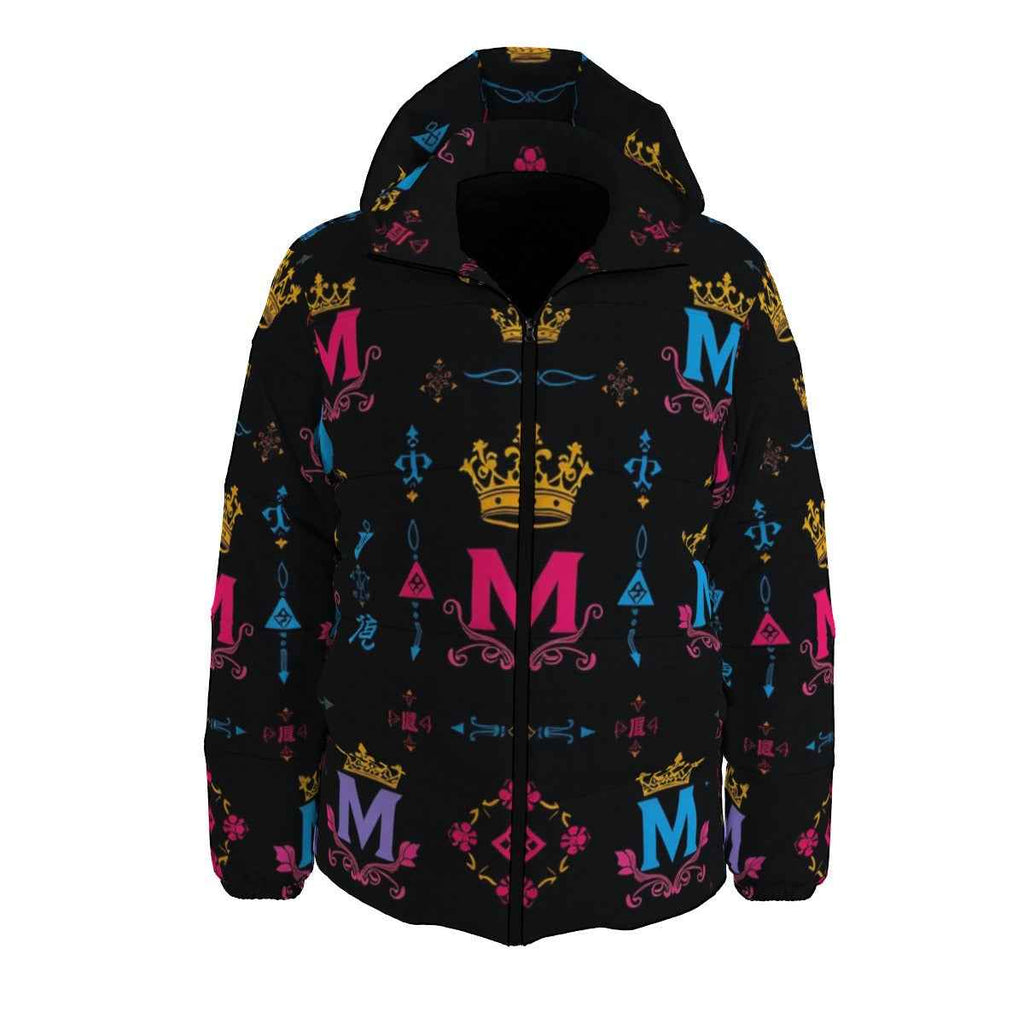 MUNSIEUR Men's All-Over Print Down Puffer Coat