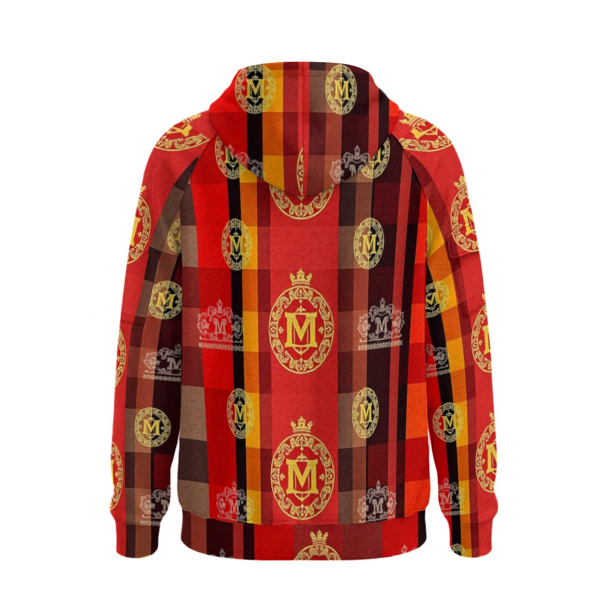 All-Over Print Men’s Fleece Half-Zip Hoodie With Arm Pockets