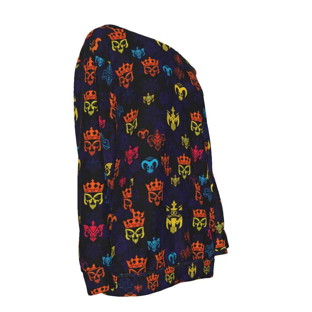MUNSIEUR All-Over Print Women's Off-Shoulder Sweatshirt