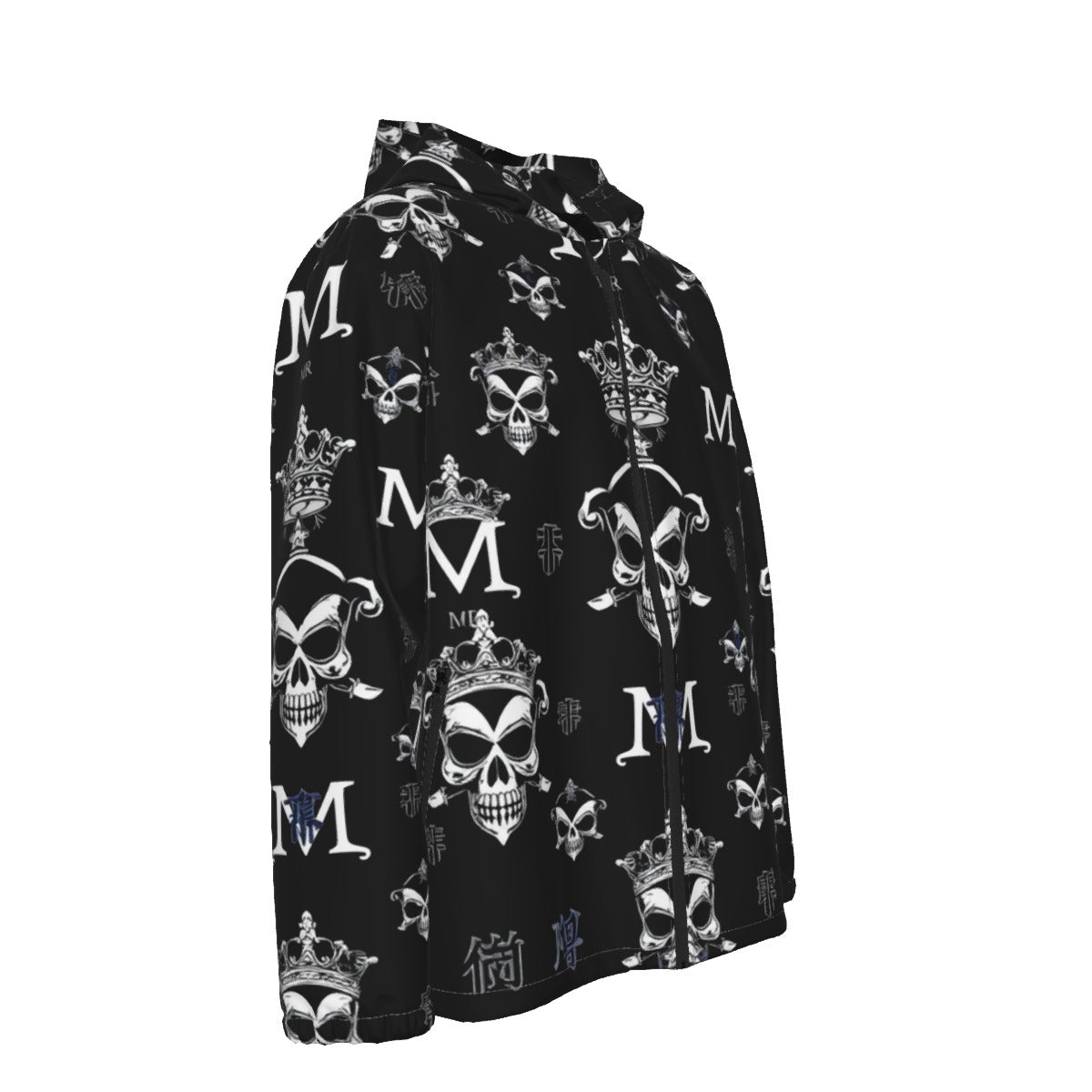 All-Over Print Men's Windbreaker Coat w Zipper