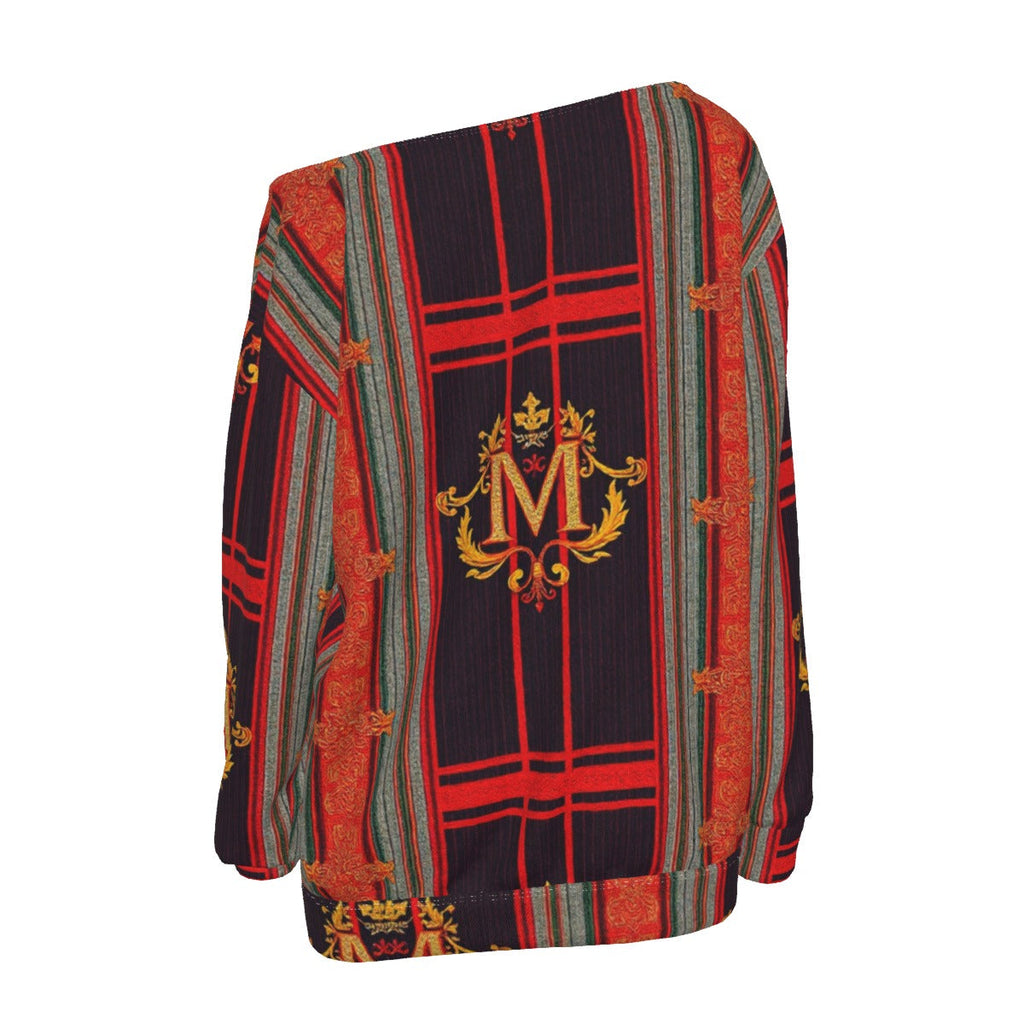 All-Over Print Women's Off-Shoulder Sweatshirt