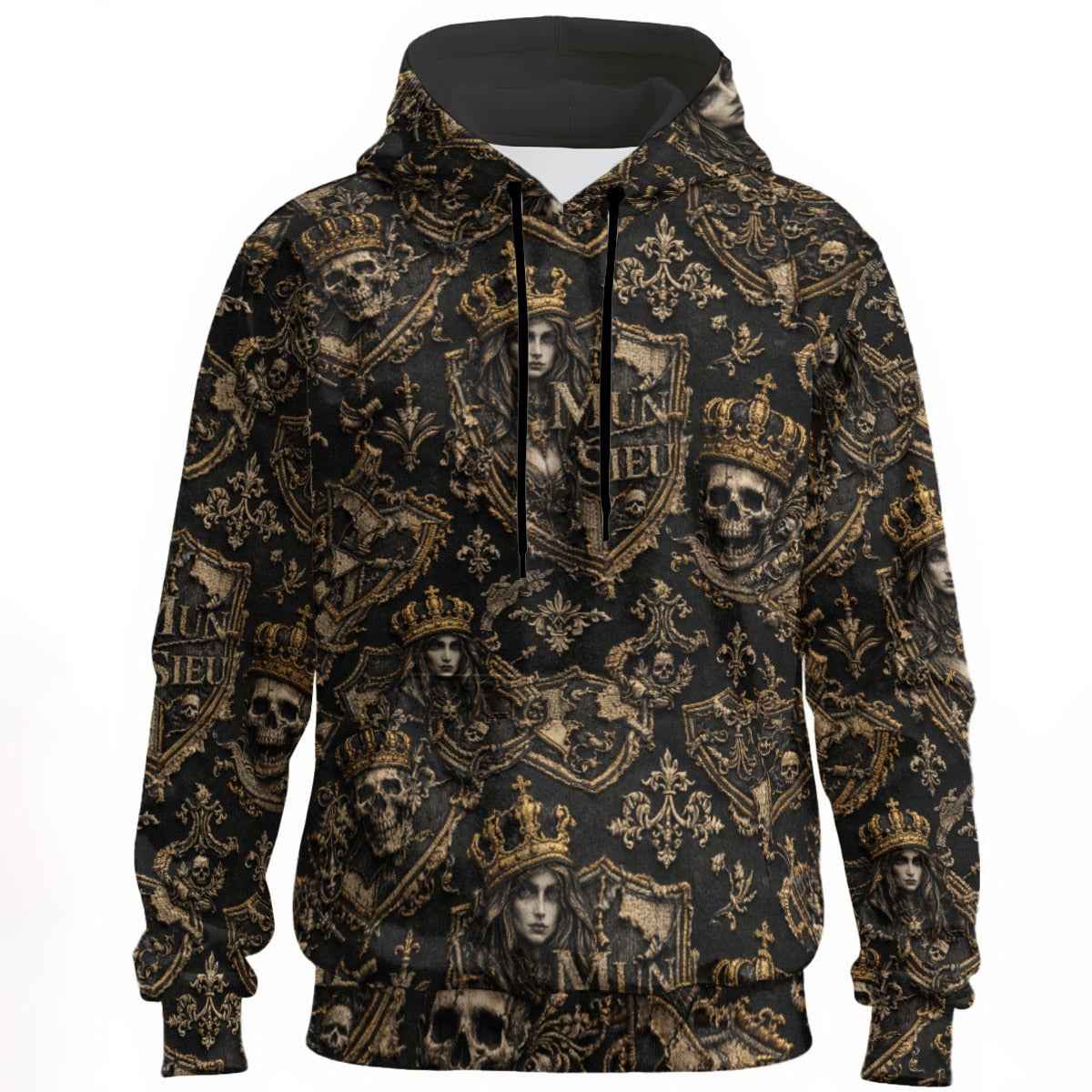 Men's All-Over Print Pullover Hoodie - 310GSM Cotton | MUNSIEUR
