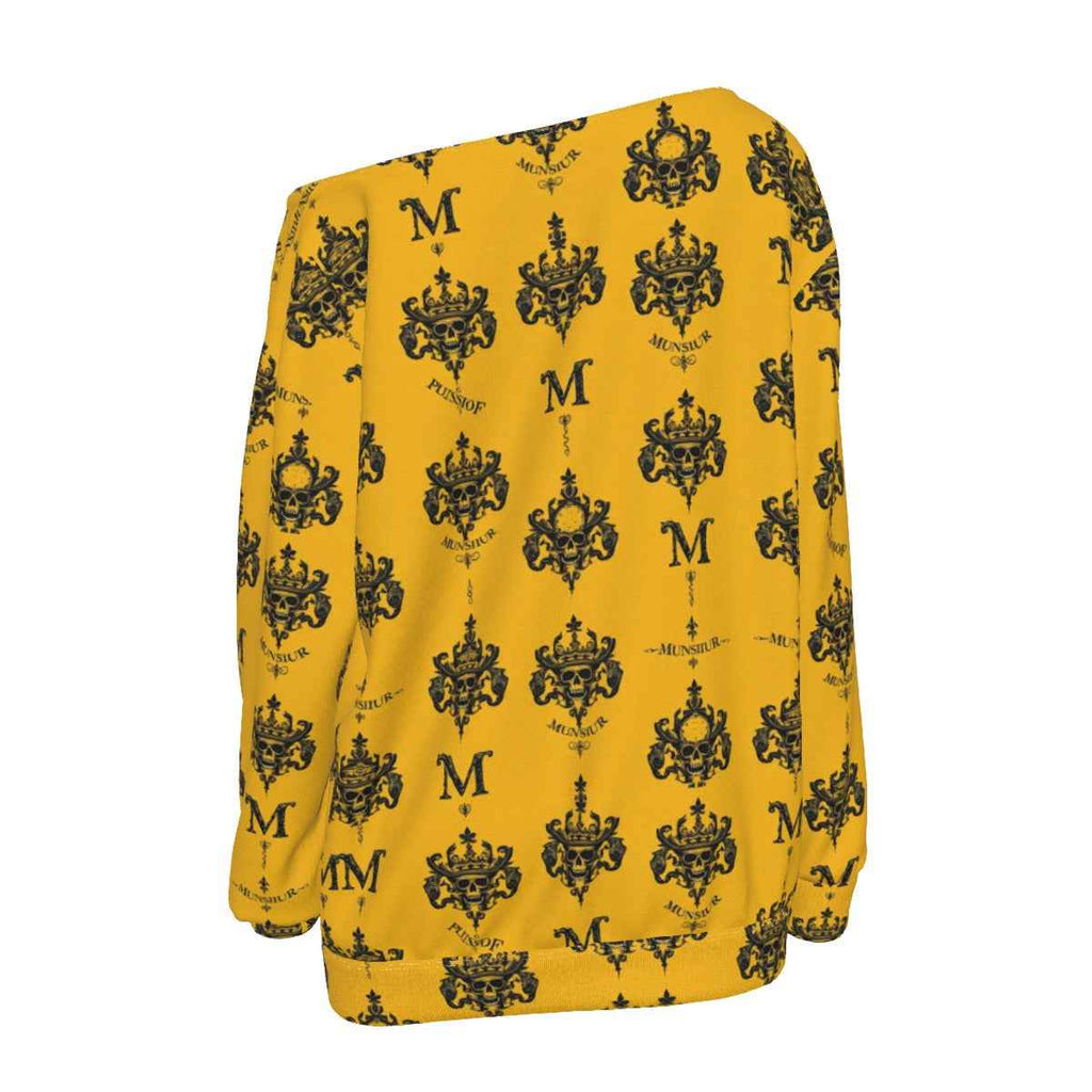 MUNSIEUR All-Over Print Women's Off-Shoulder Sweatshirt