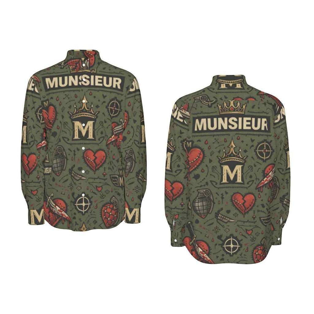MUNSIEUR All-Over Print Men's Long Sleeve Tee