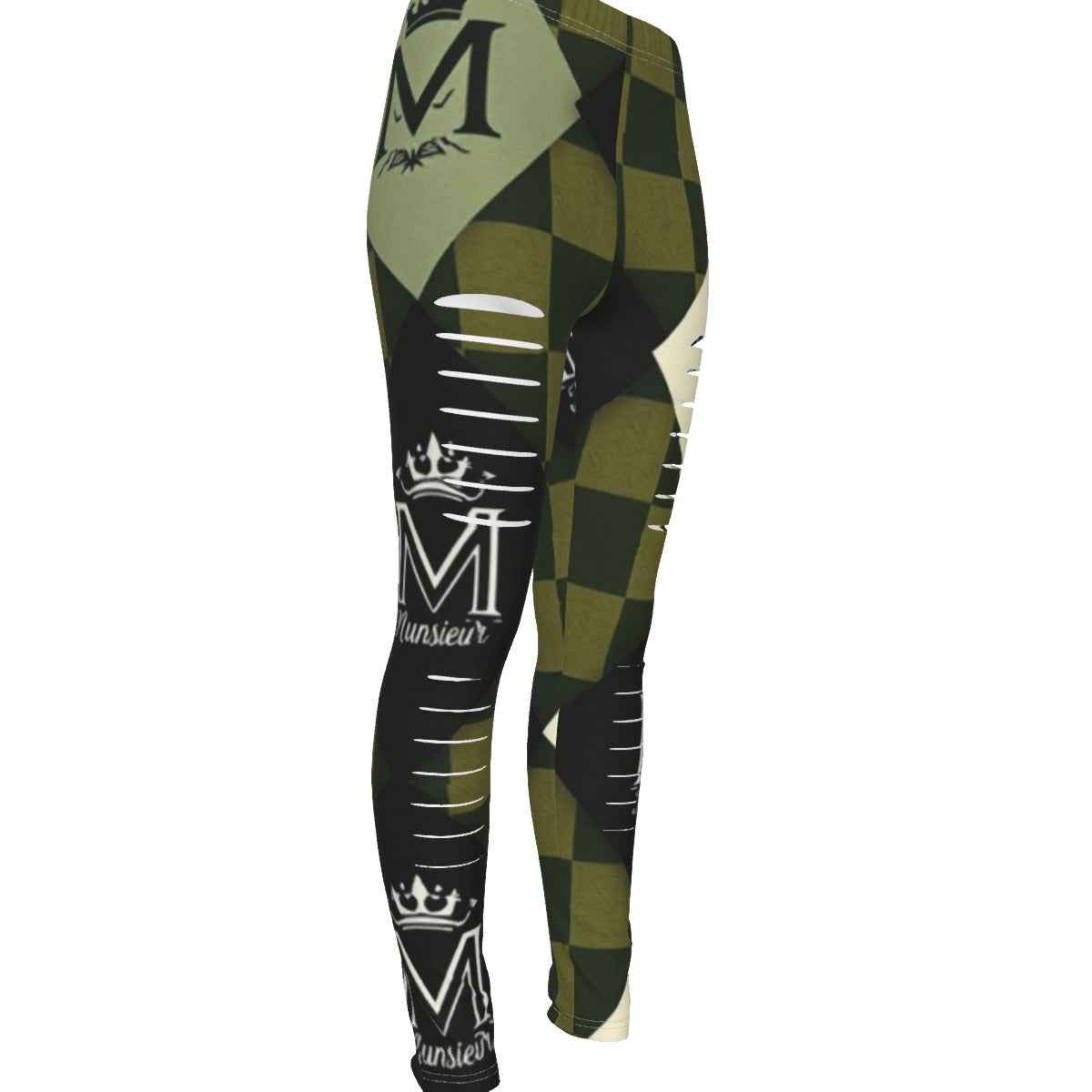 New Arrivals MUNSIEUR All-Over Print Women's Ripped Leggings