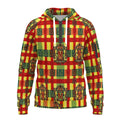 All-Over Print Men’s Fleece Half-Zip Hoodie With Arm Pockets