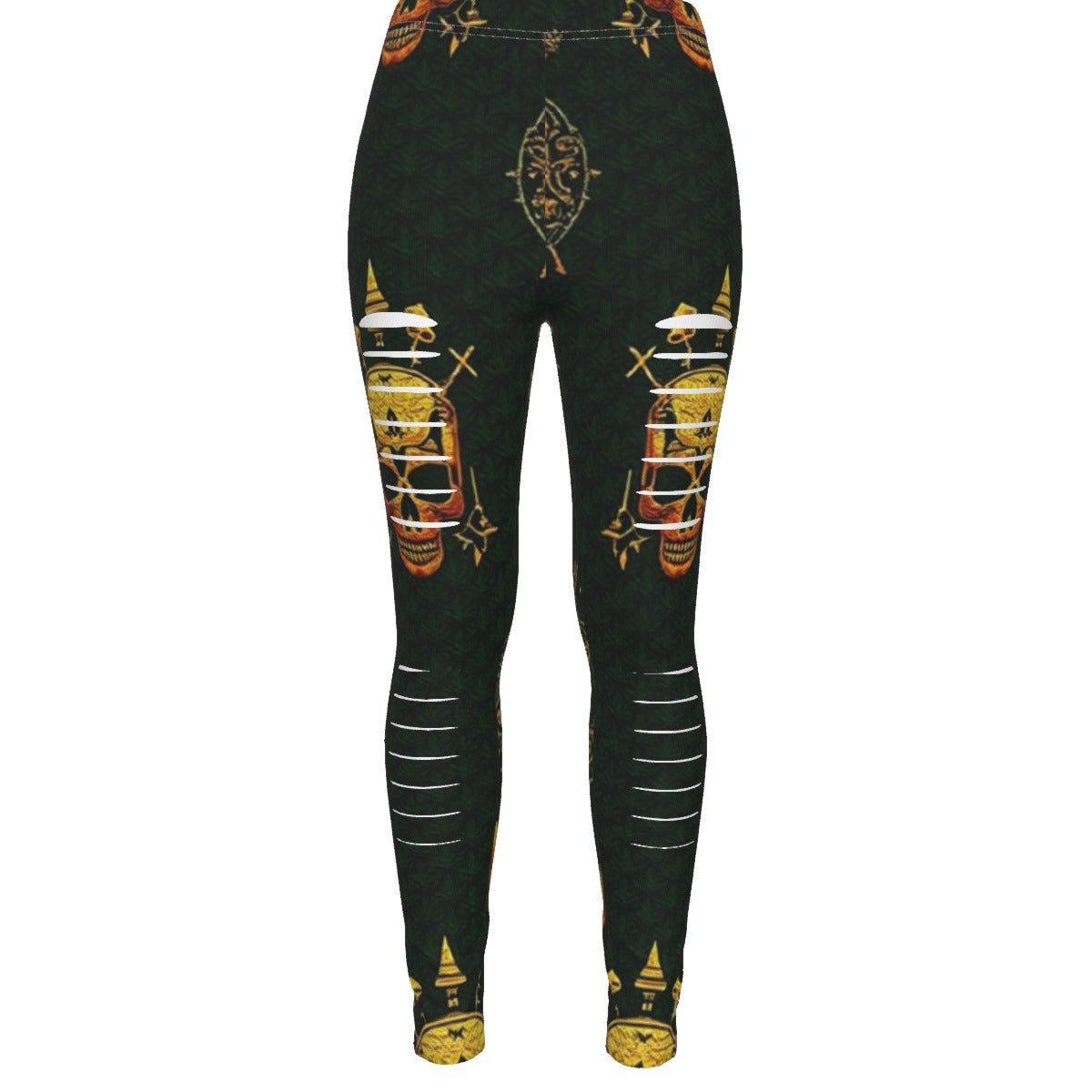 MUNSIEUR All-Over Print Women's Ripped Leggings