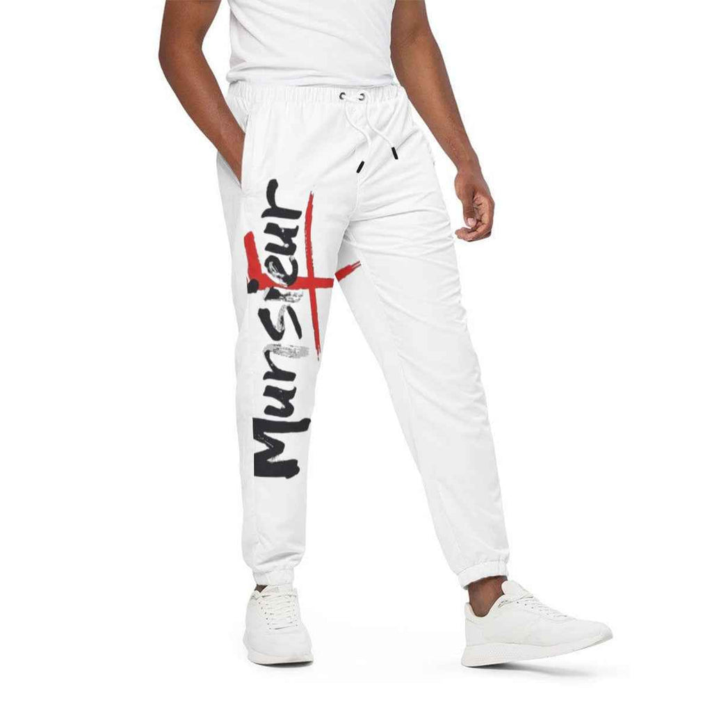Men's White Joggers - Signature for Athletic Wear