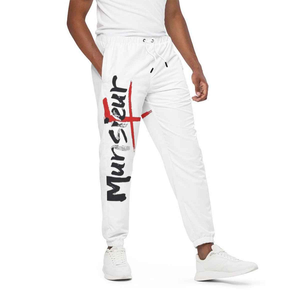 Men's White Joggers - Signature for Athletic Wear