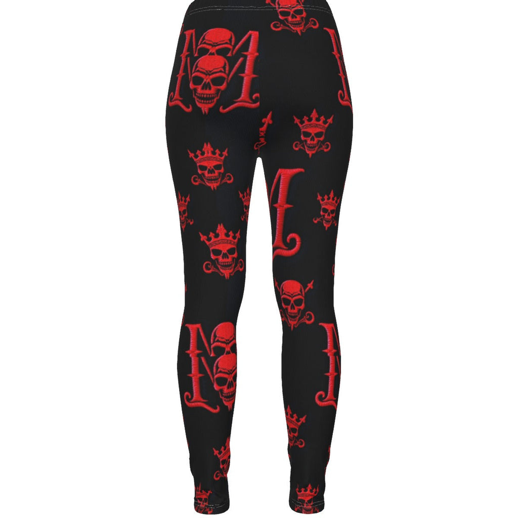 MUNSIEUR All-Over Print Women's Ripped Leggings