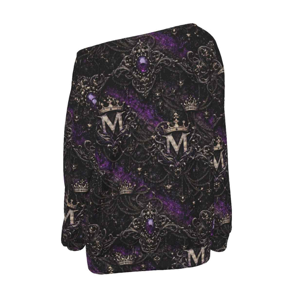 MUNSIEUR All-Over Print Women's Off-Shoulder Sweatshirt