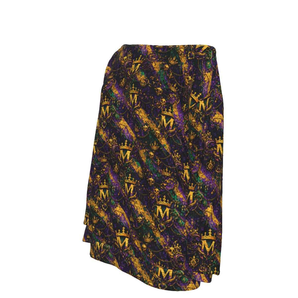 MUNSIEUR All-Over Print Women's Off-Shoulder Sweatshirt Mardi Gras Collection New Arrivals