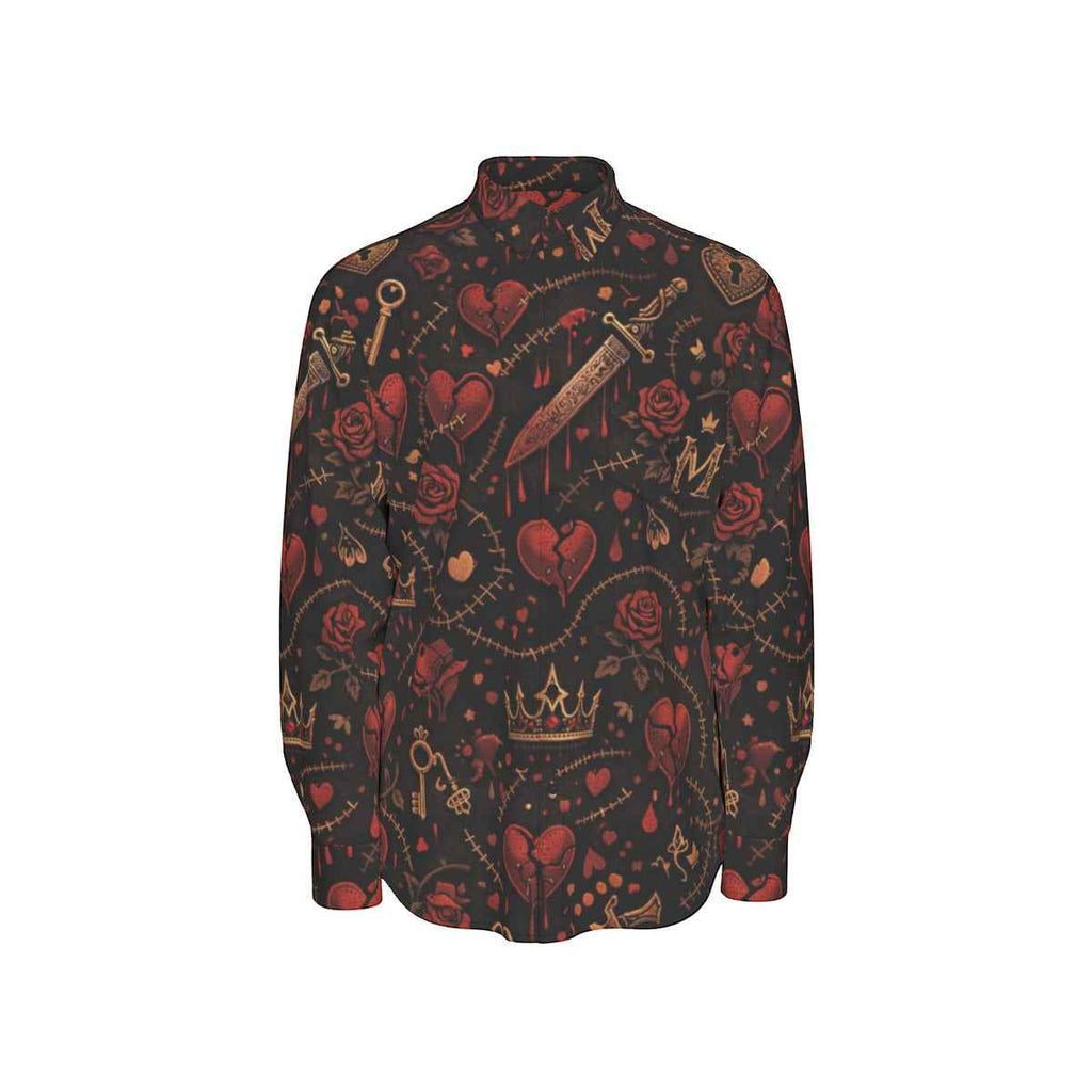 MUNSIEUR All-Over Print Men's Long Sleeve Tee Valentine's Day Collection