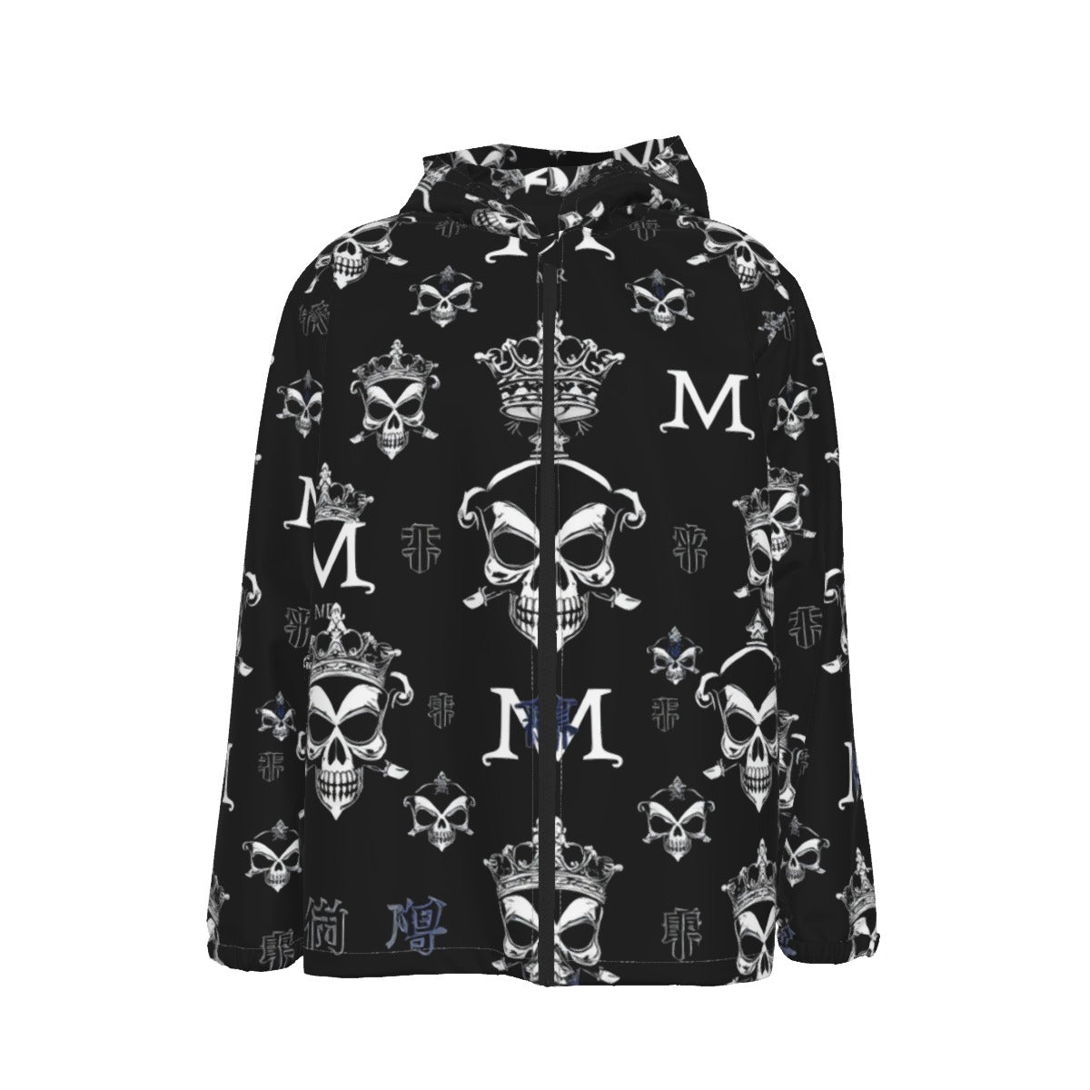 All-Over Print Men's Windbreaker Coat w Zipper