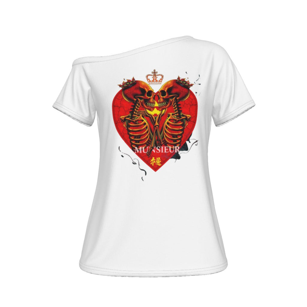 MUNSIEUR Halloween Women's Off-Shoulder T-shirt
