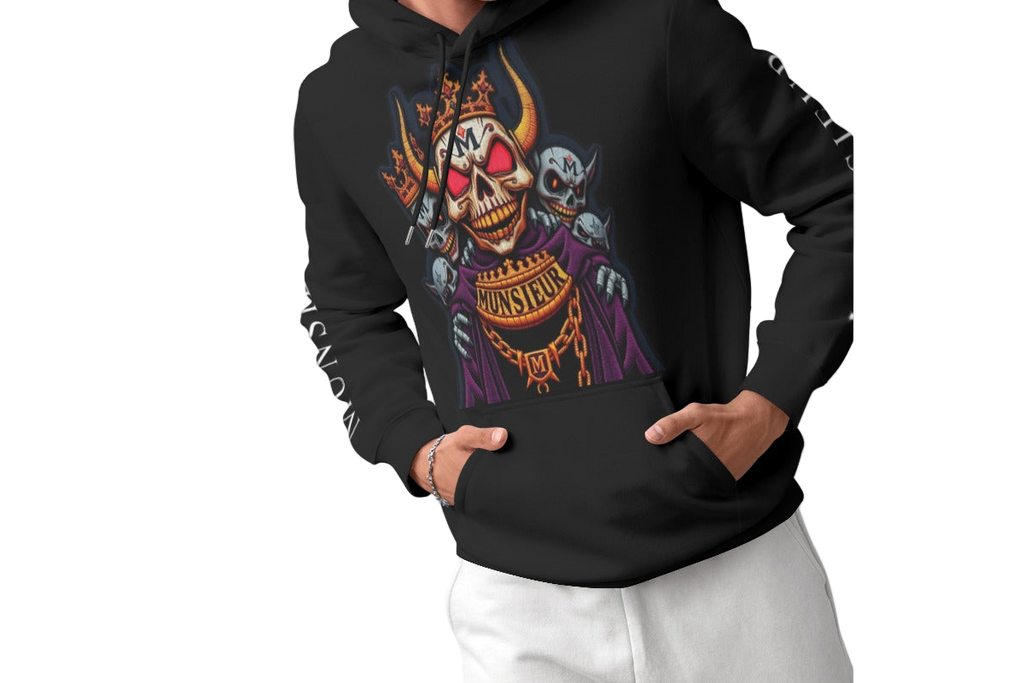 Men's All-Over Print Thicken Pullover Hoodie | MUNSIEUR