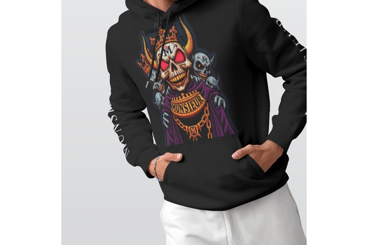 Men's All-Over Print Thicken Pullover Hoodie | MUNSIEUR