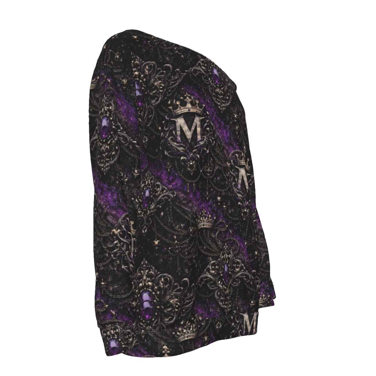 MUNSIEUR All-Over Print Women's Off-Shoulder Sweatshirt
