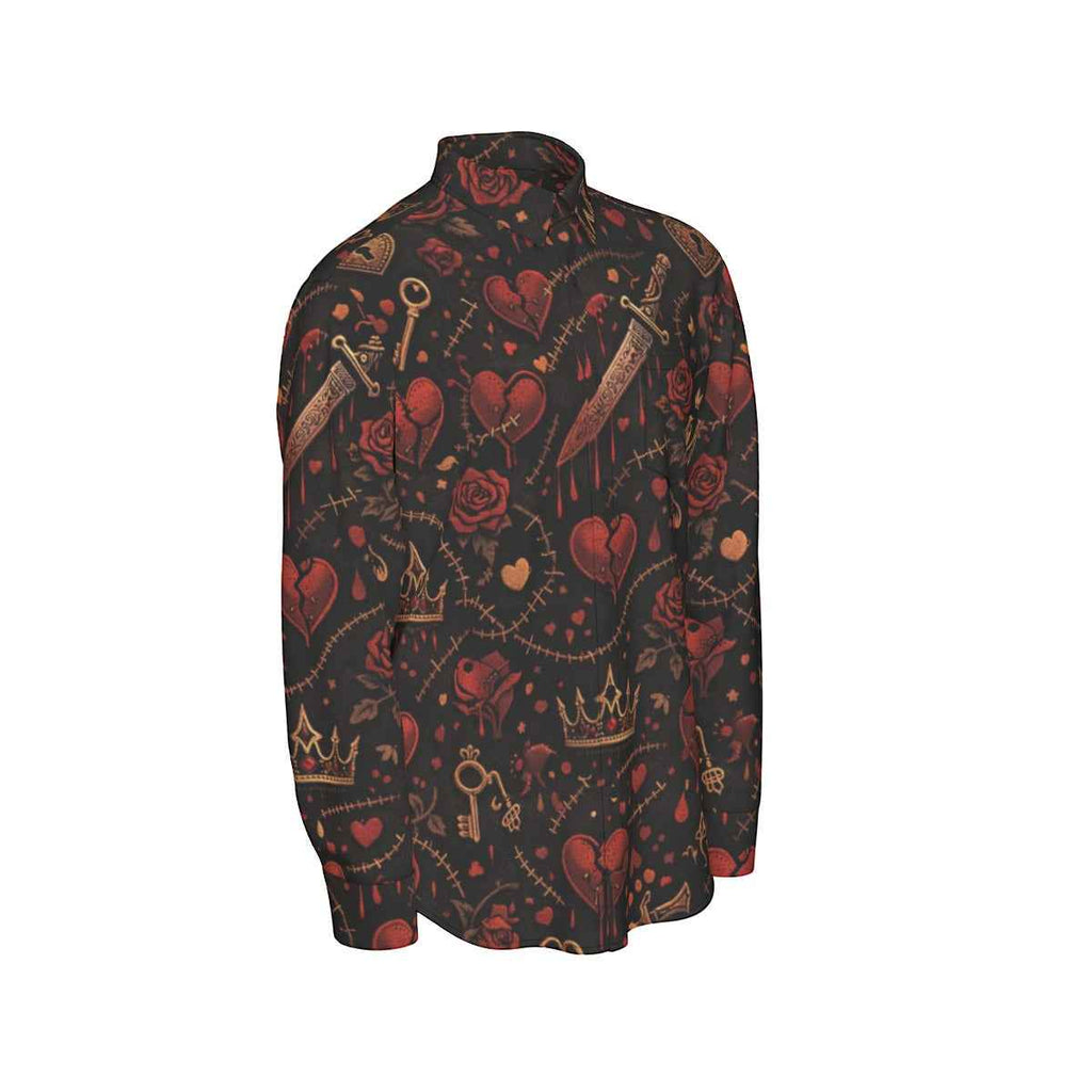 MUNSIEUR All-Over Print Men's Long Sleeve Tee Valentine's Day Collection