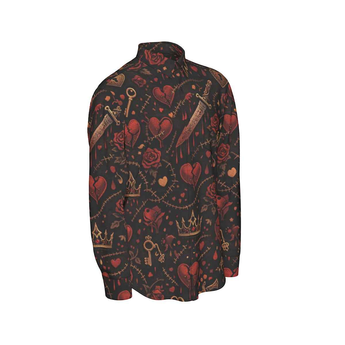 MUNSIEUR All-Over Print Men's Long Sleeve Tee Valentine's Day Collection