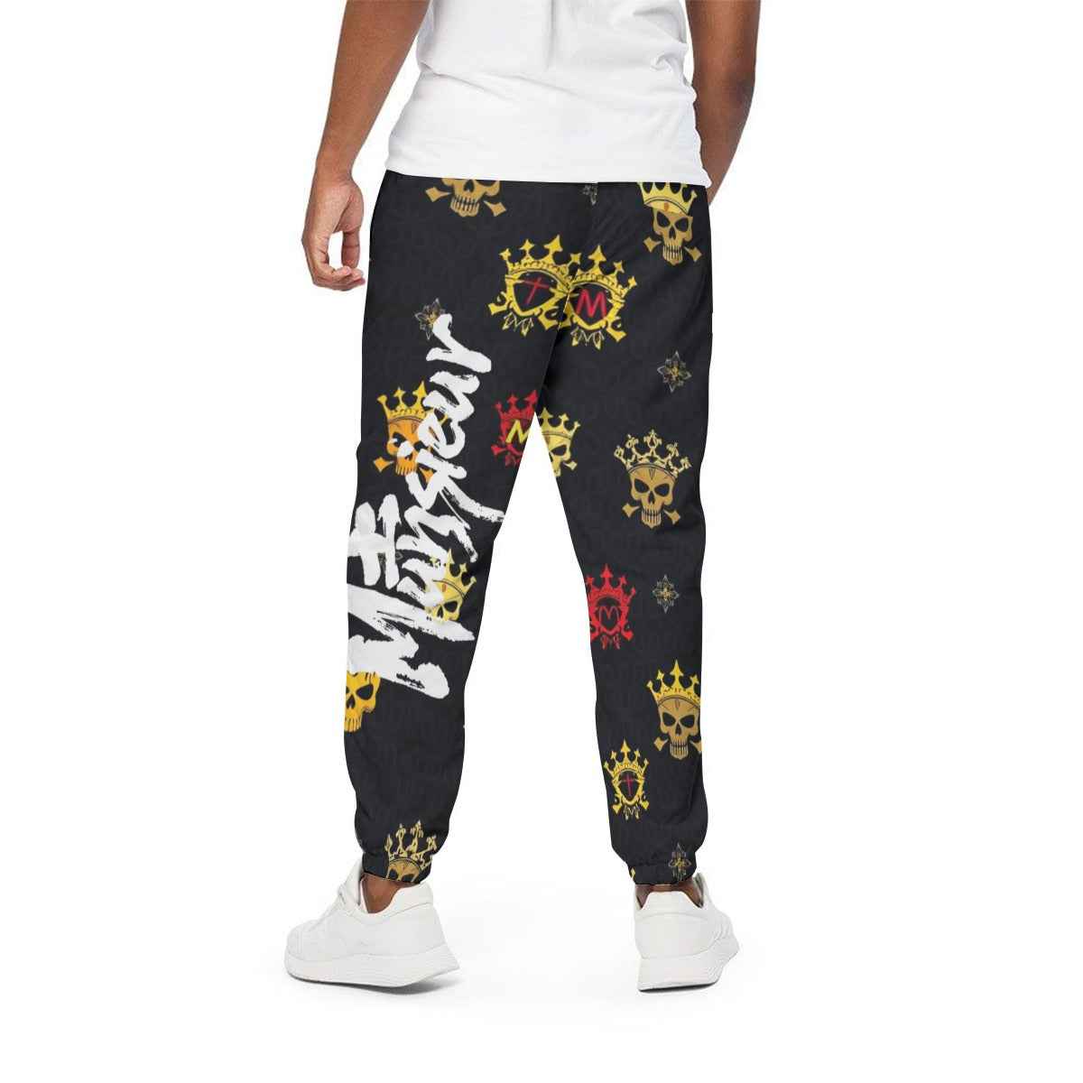 Men's Athletic Joggers - All-Over Print Cotton