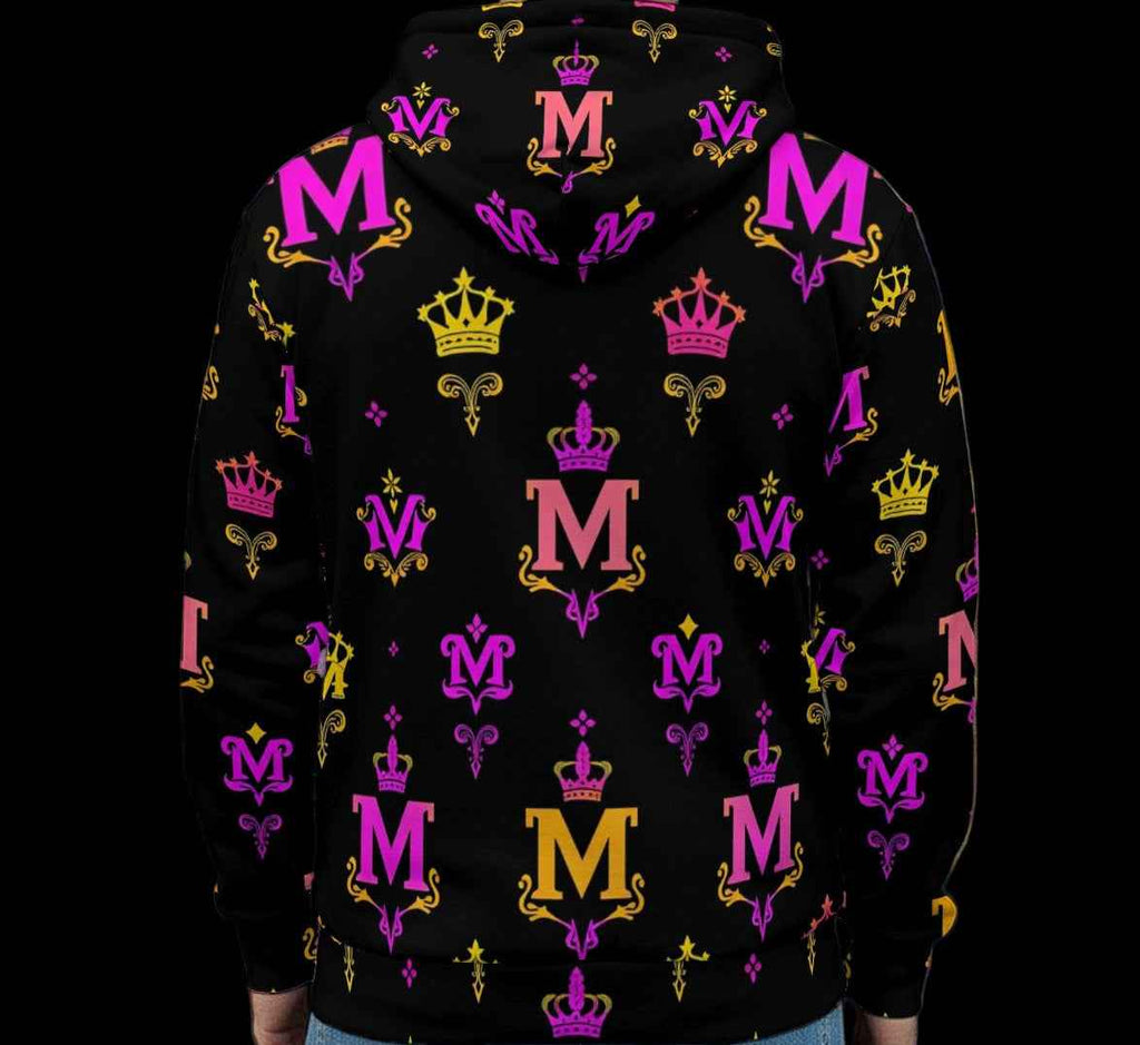 Women's Sweater MUNSIEUR All-Over Print Heavy Fleece Zip Up "Barbie"