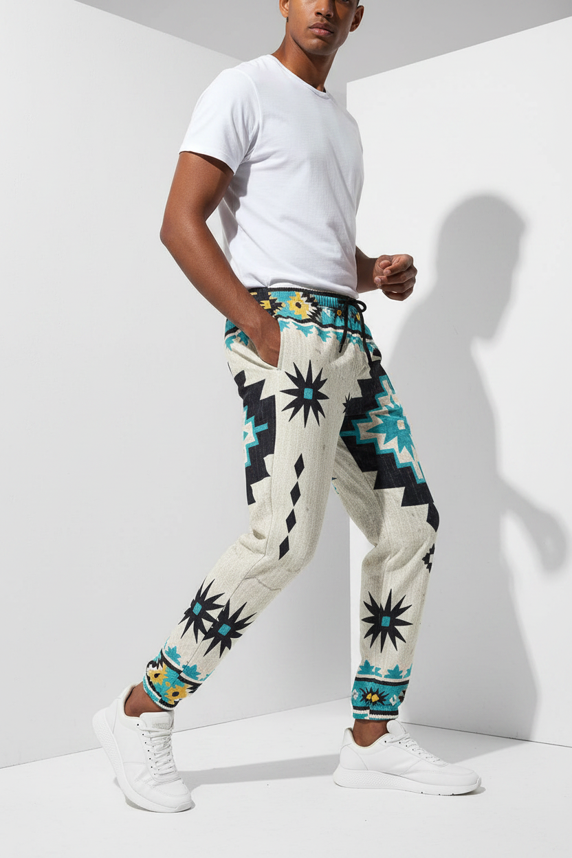 Men's Tribal Print Joggers - All-Over Print for Men