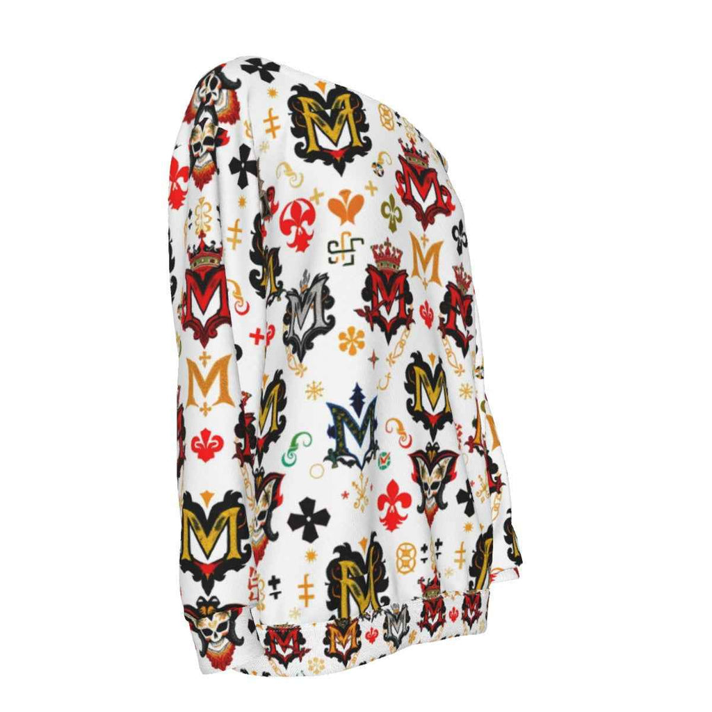 MUNSIEUR All-Over Print Women's Off-Shoulder Sweatshirt