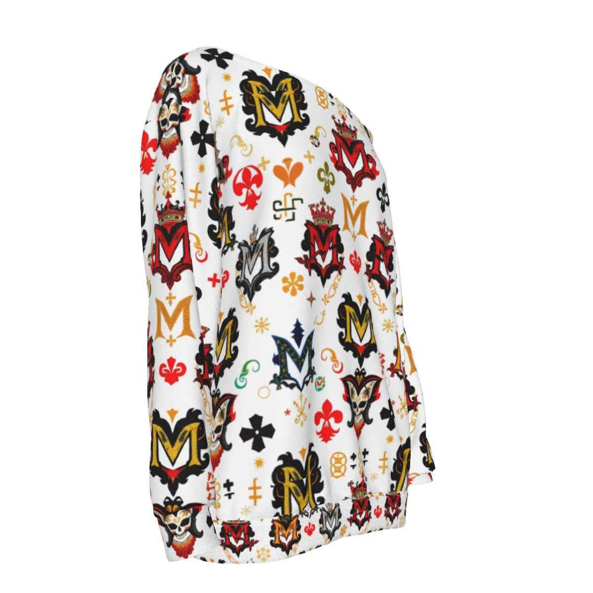 MUNSIEUR All-Over Print Women's Off-Shoulder Sweatshirt