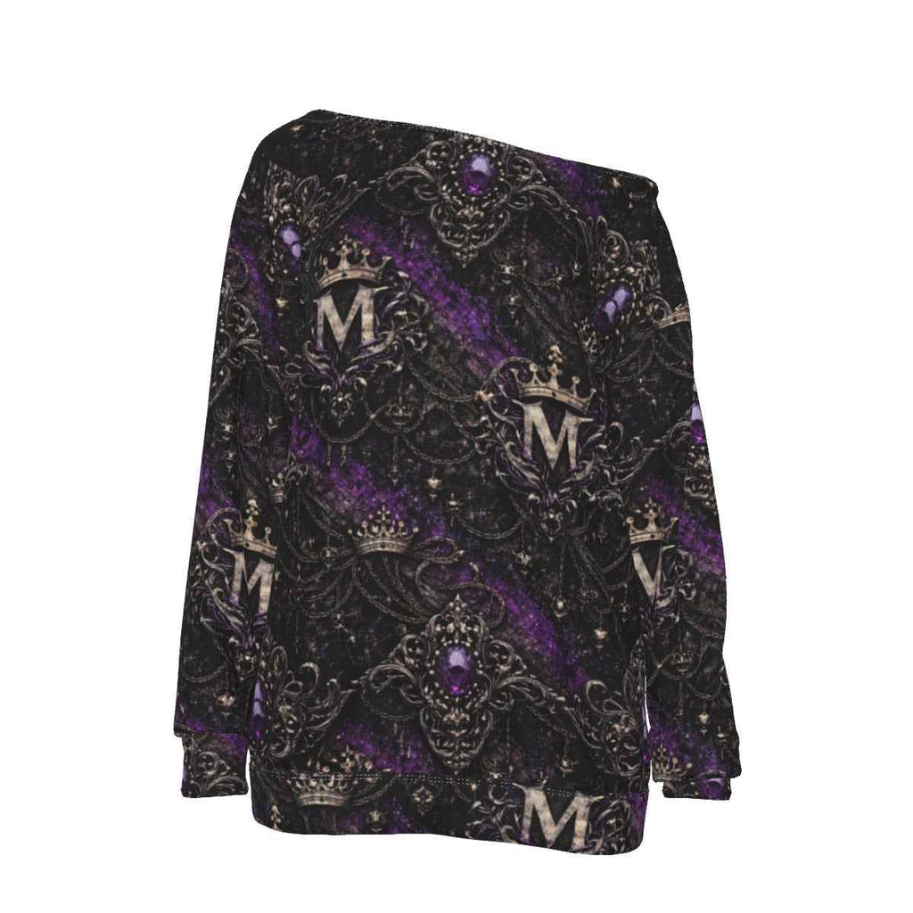 MUNSIEUR All-Over Print Women's Off-Shoulder Sweatshirt