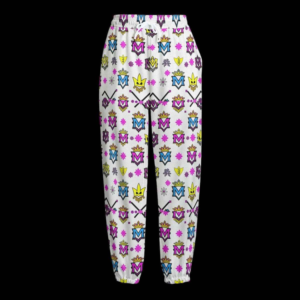 Women's Leggings MUNSIEUR All-Over Print Knitted Fleece "Bubble Gums"